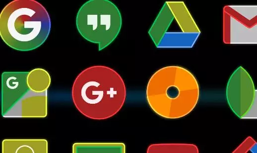 Gameplay screenshot from nadeon a neon icon pack for Android