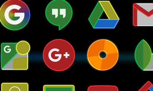 Gameplay screenshot from nadeon a neon icon pack for Android