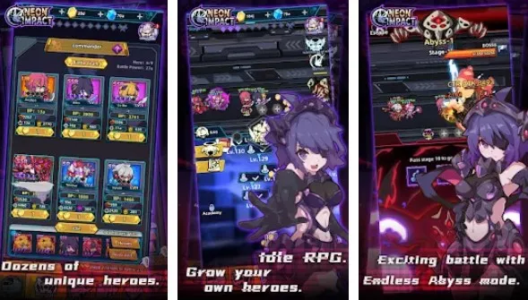 Gameplay screenshot from neon impact for Android