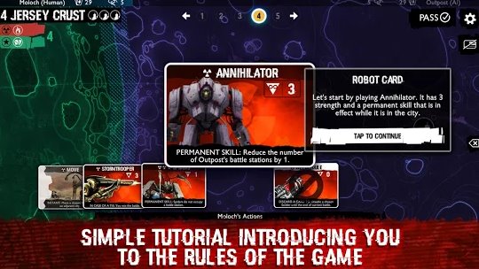 Gameplay screenshot from neuroshima convoy card game for Android