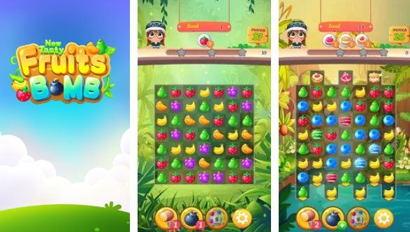  New Tasty Fruits Bomb: Puzzle World