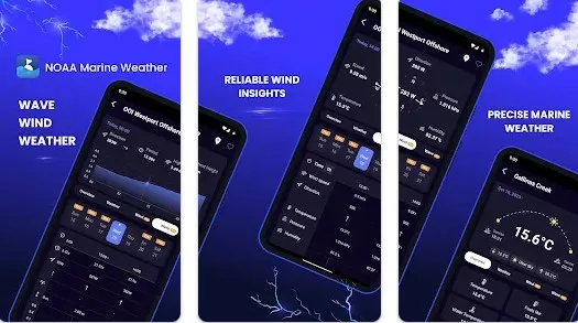 Gameplay screenshot from noaa marine weather for Android