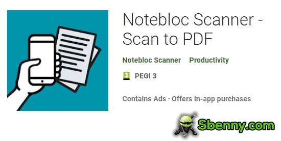 notebloc scanner scan to pdf