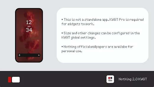 Gameplay screenshot from nothing 2 0 kwgt for Android