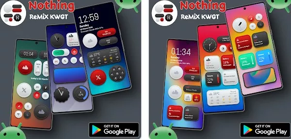 Gameplay screenshot from nothing remix kwgt for Android