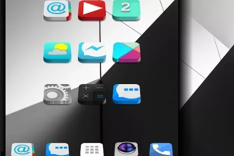 Gameplay screenshot from nougat 3d iicon pack theme hd for Android