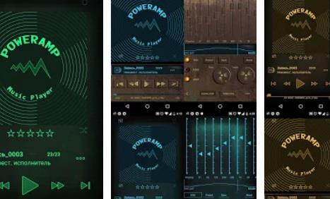Gameplay screenshot from nuclear 3k poweramp skin for Android