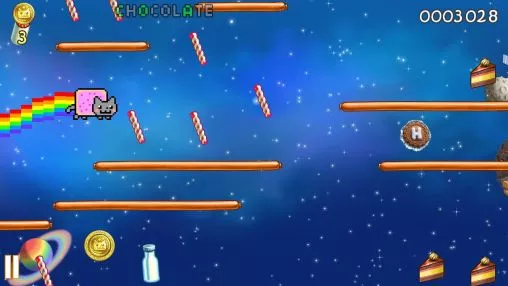 Gameplay screenshot from nyan cat lost in space for Android