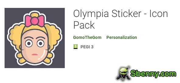 paquete de iconos de pegatinas olympia