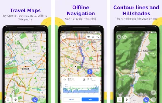 Gameplay screenshot from osmand+ offline maps travel and navigation for Android