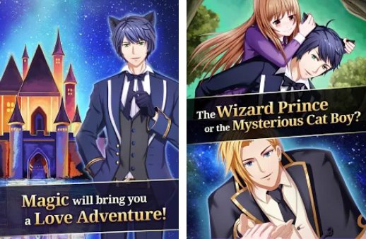 Gameplay screenshot from otome game love mystery story for Android