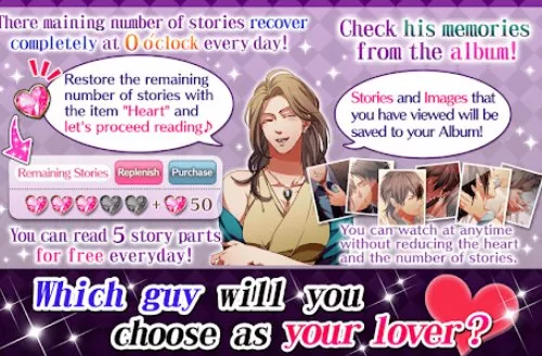 Gameplay screenshot from otome games english otoge love and revenge for Android
