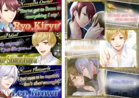 Gameplay screenshot from otome of ikemen cafe for Android