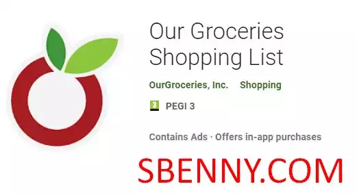 our groceries shopping list