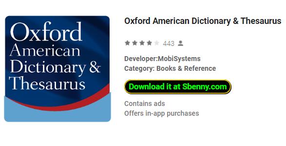  Oxford American Dictionary & Thesaurus