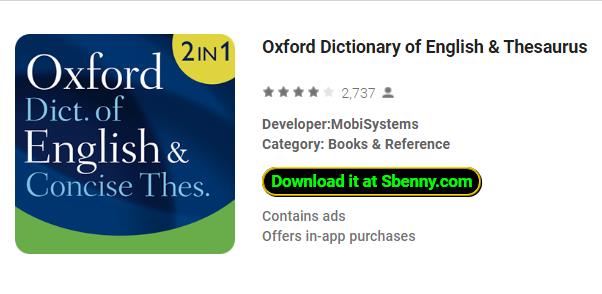  Oxford Dictionary of English & Thesaurus