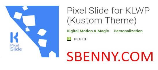 pixel slide for klwp kustom theme
