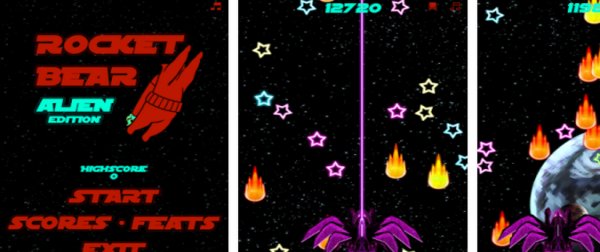 Gameplay screenshot from rocket bear alien edition for Android