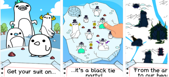 Gameplay screenshot from penguin evolution clicker for Android