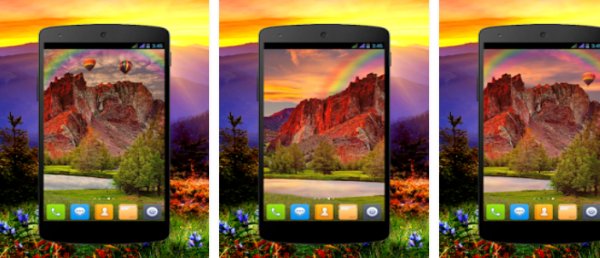 Gameplay screenshot from red mountain pro live wallpaper for Android