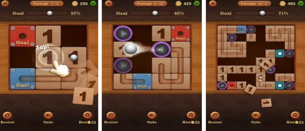 Gameplay screenshot from roll the ball hidden path for Android