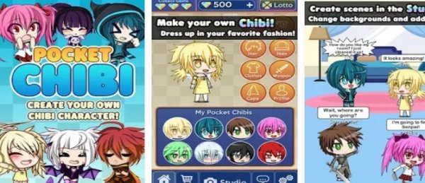 Gameplay screenshot from pocket chibi anime Dress up for Android