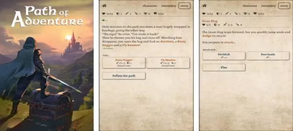 path of adventure text based roguelike