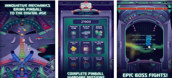 Gameplay screenshot from pinball cadet for Android