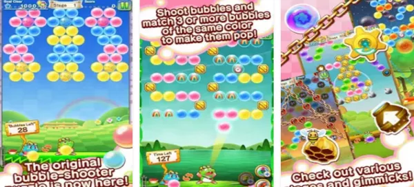 Gameplay screenshot from puzzle bobble journey for Android