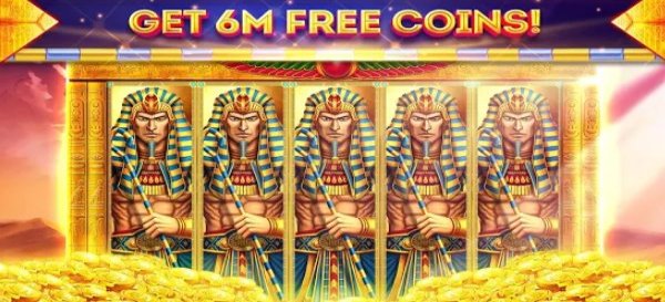 Gameplay screenshot from pharaohs of egypt slots free casino slot machine for Android