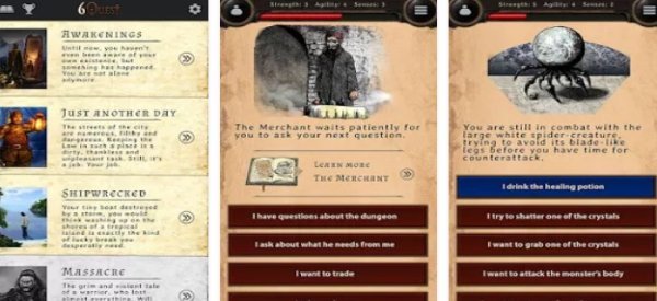 Gameplay screenshot from 6quest choose your own story for Android