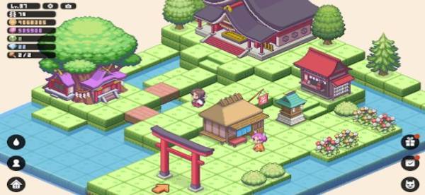 Gameplay screenshot from pixel shrine jinja for Android