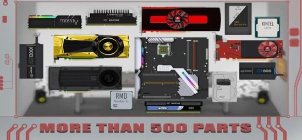 Gameplay screenshot from pc architect ddvanced pc building simulator for Android