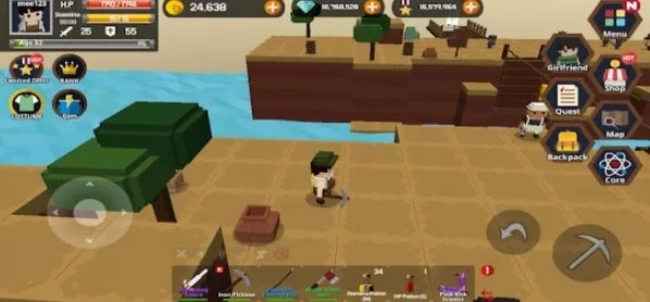 Gameplay screenshot from pocket world vip island of adventure for Android