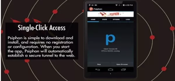 Gameplay screenshot from psiphon pro the internet freedom vpn for Android
