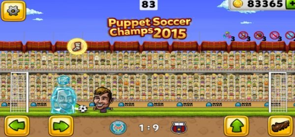 Gameplay screenshot from puppet soccer football 2015 for Android