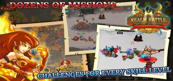Gameplay screenshot from realm battle heroes wars for Android