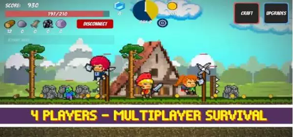 Gameplay screenshot from pixel survival game for Android