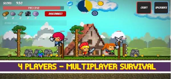 Gameplay screenshot from pixel survival game for Android