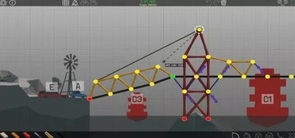 Gameplay screenshot from poly bridge for Android