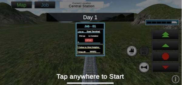 Gameplay screenshot from railroad logistics challenge for Android