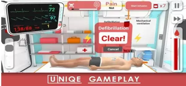 Gameplay screenshot from reanimation inc 911 realistic doctor simulation for Android
