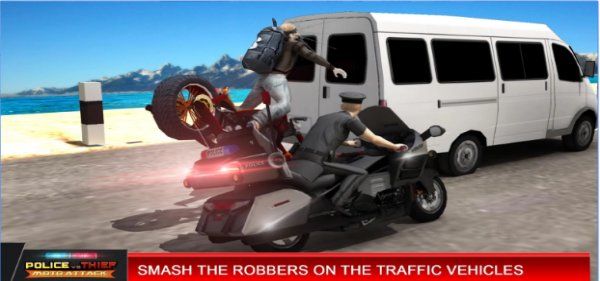Gameplay screenshot from police vs thief motoattack for Android