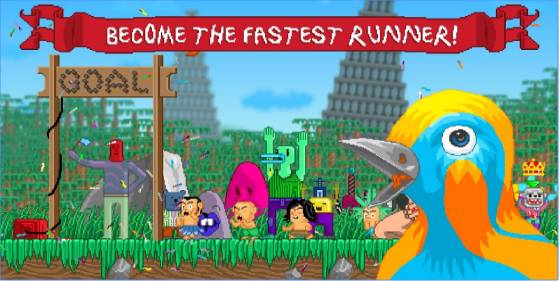Gameplay screenshot from rerunners race for the world for Android