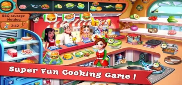 Gameplay screenshot from rising super chef craze restaurant cooking games for Android