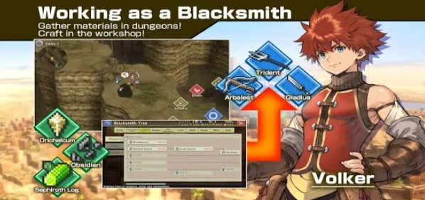 Gameplay screenshot from rpg blacksmith of the sand kingdom for Android