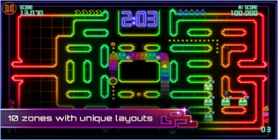 Gameplay screenshot from PAC MAN CE DX for Android