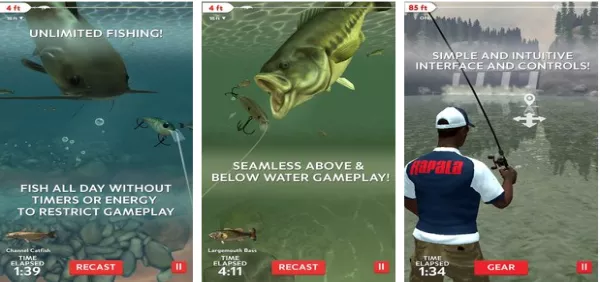 Gameplay screenshot from rapala fishing daily catch for Android