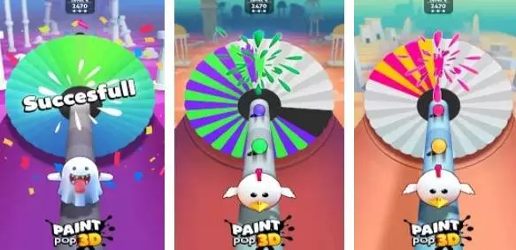 Gameplay screenshot from paint pop 3d for Android