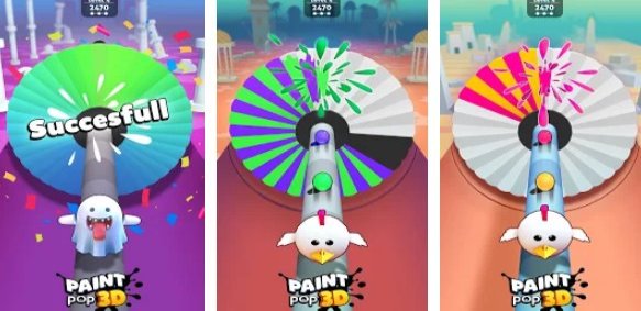 Gameplay screenshot from paint pop 3d for Android